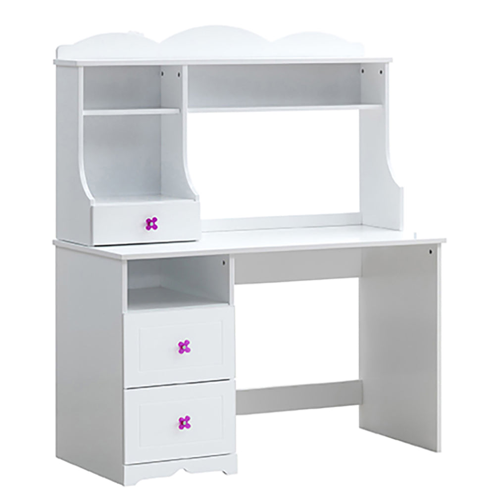 White 2-Drawer Writing Desk - Office Storage for Home Office