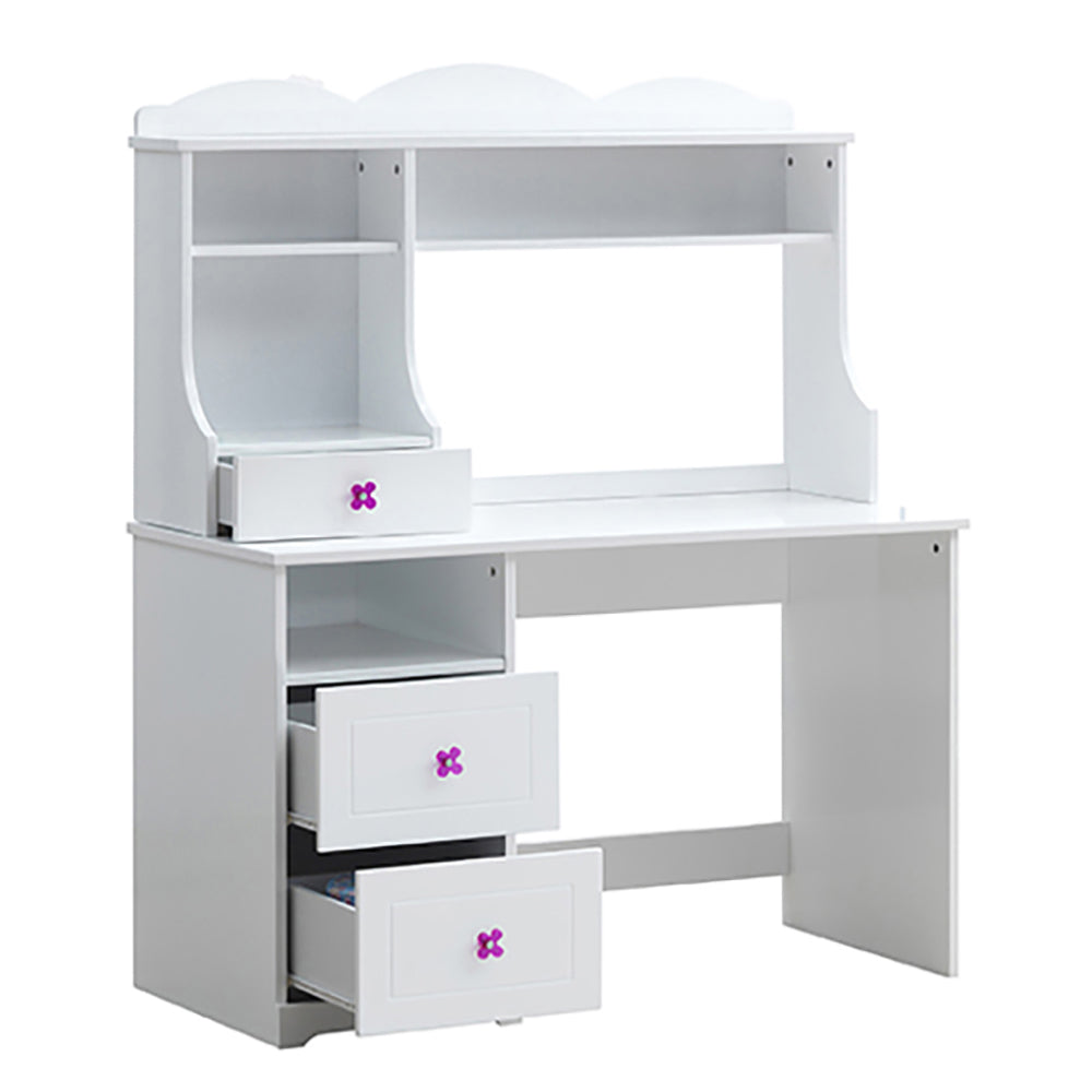 White 2-Drawer Writing Desk