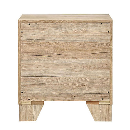 Natural 2-Drawer Nightstand - Rustic Bedroom Storage