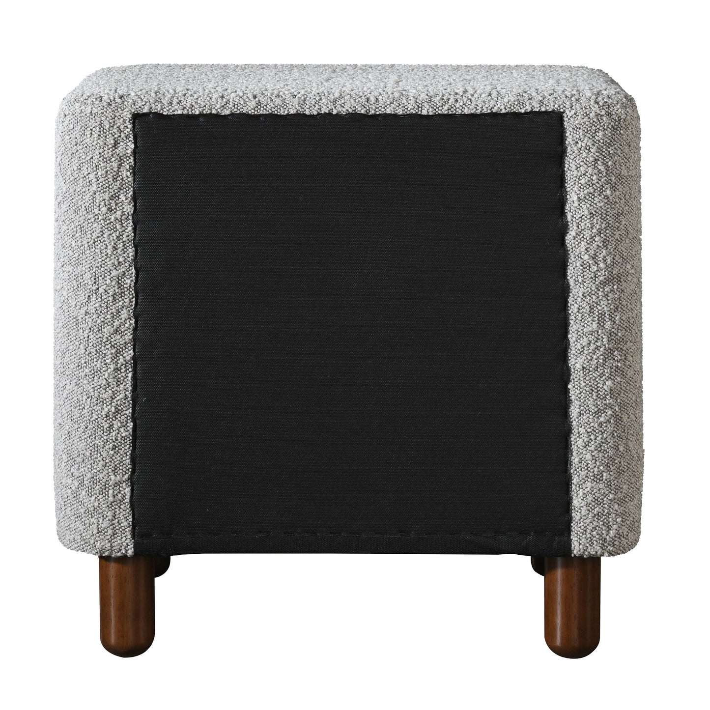 Grey Rectangle Nightstand with 2 Drawers