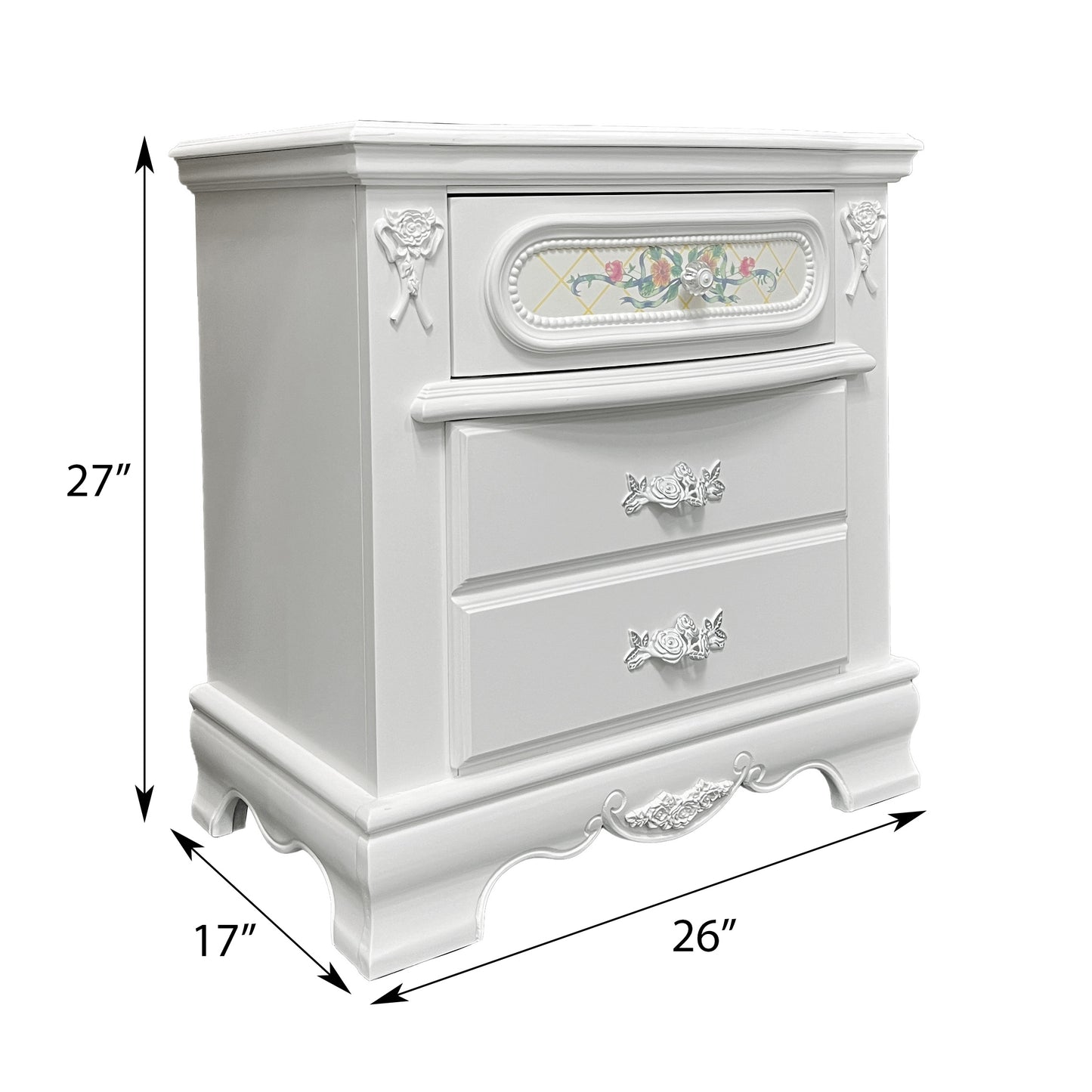 White 2-Drawer Nightstand - Storage & Style
