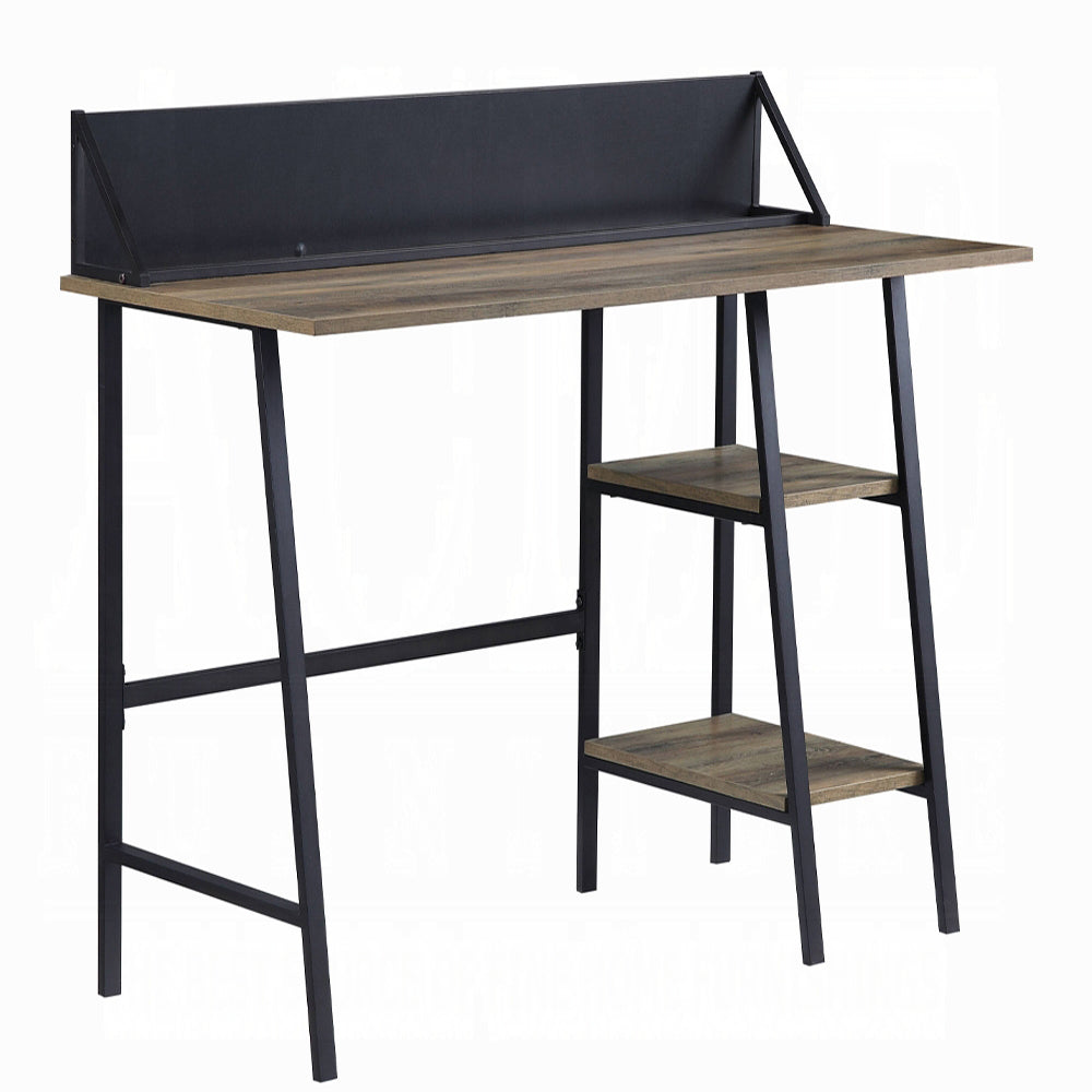 Oak Writing Desk with 2 Shelves - Office Desk