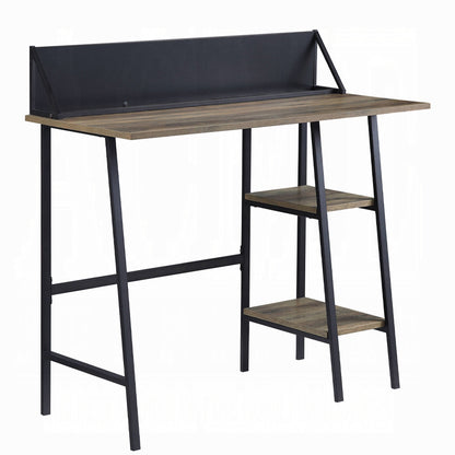 Oak Writing Desk with 2 Shelves - Office Desk