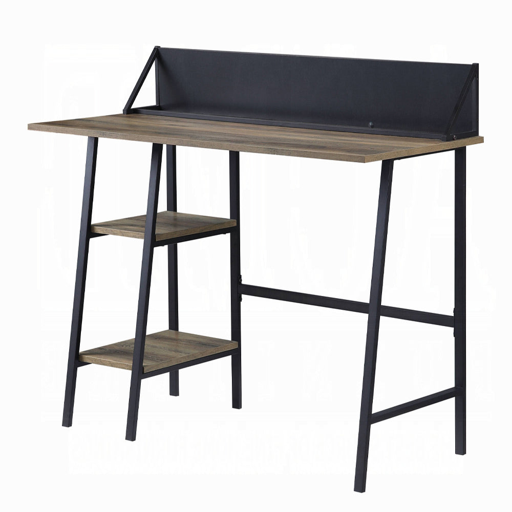 Oak Writing Desk with 2 Shelves - Office Desk