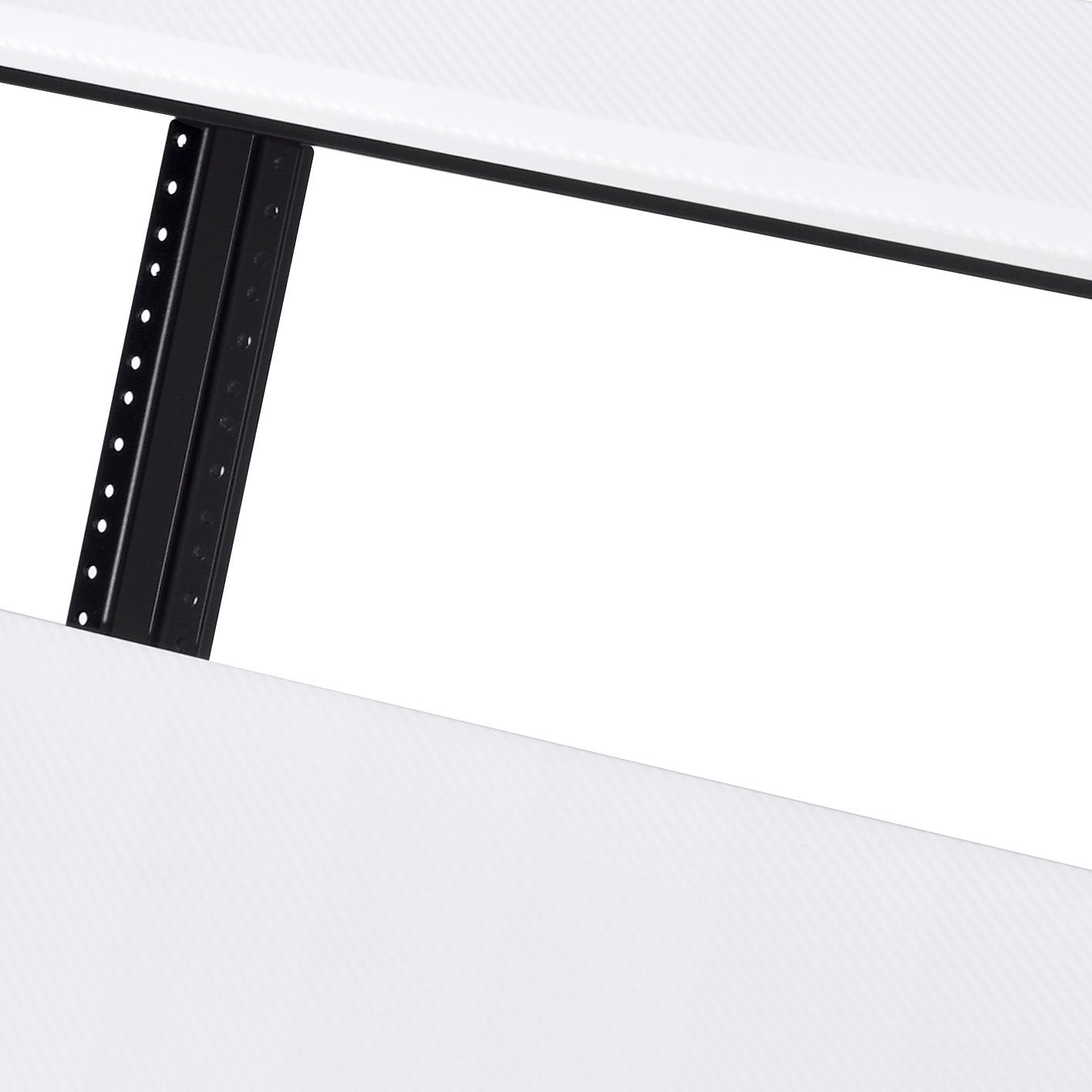 White & Black Music Recording Desk - Keyboard Storage