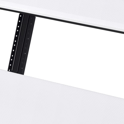 White & Black Music Recording Desk - Keyboard Storage