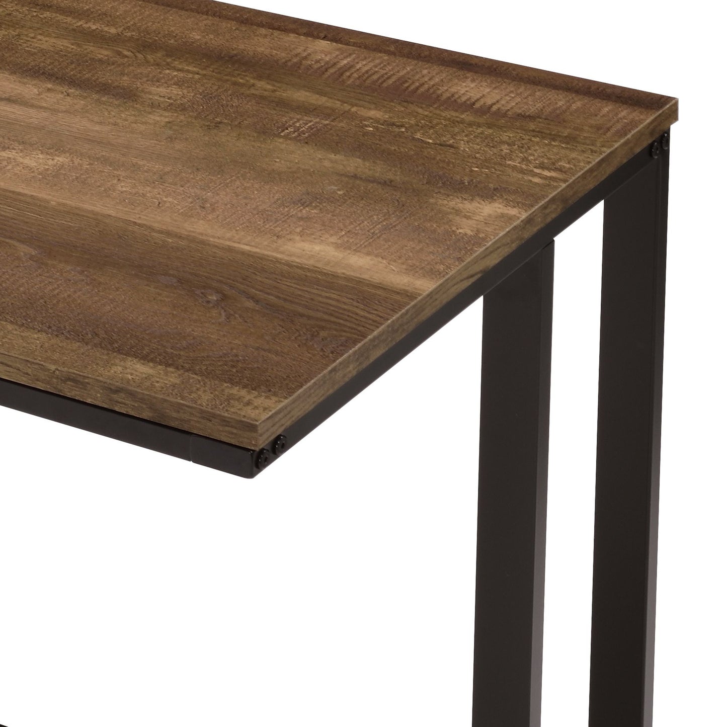 Walnut Black Computer Desk - Rectangular Office Desk
