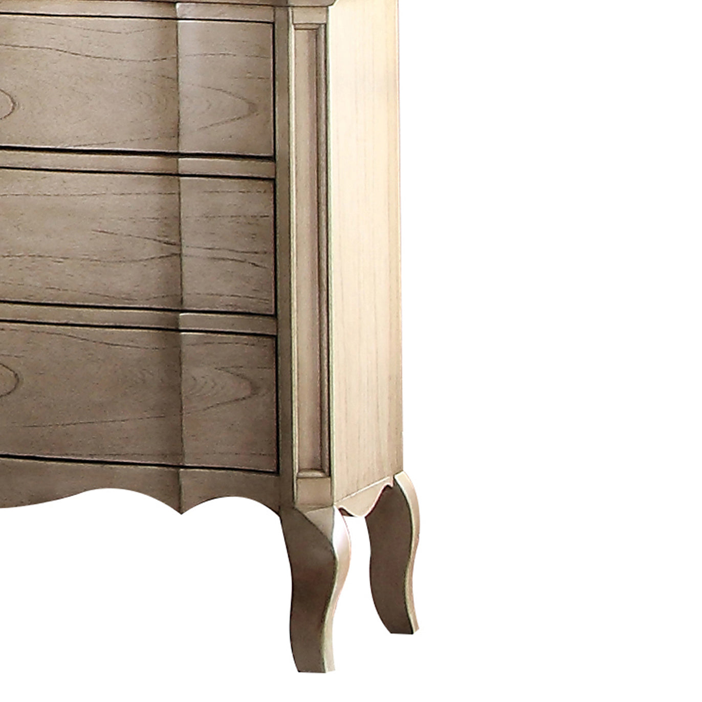 Taupe 3-Drawer Solid Wood Nightstand - Bedroom Storage