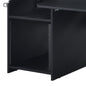 Black Music Desk with Keyboard Tray - Office Computer Desk
