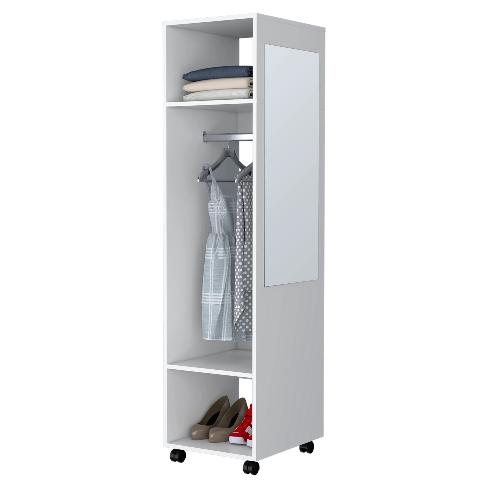 63" White Melamine Dresser - Bedroom Storage
