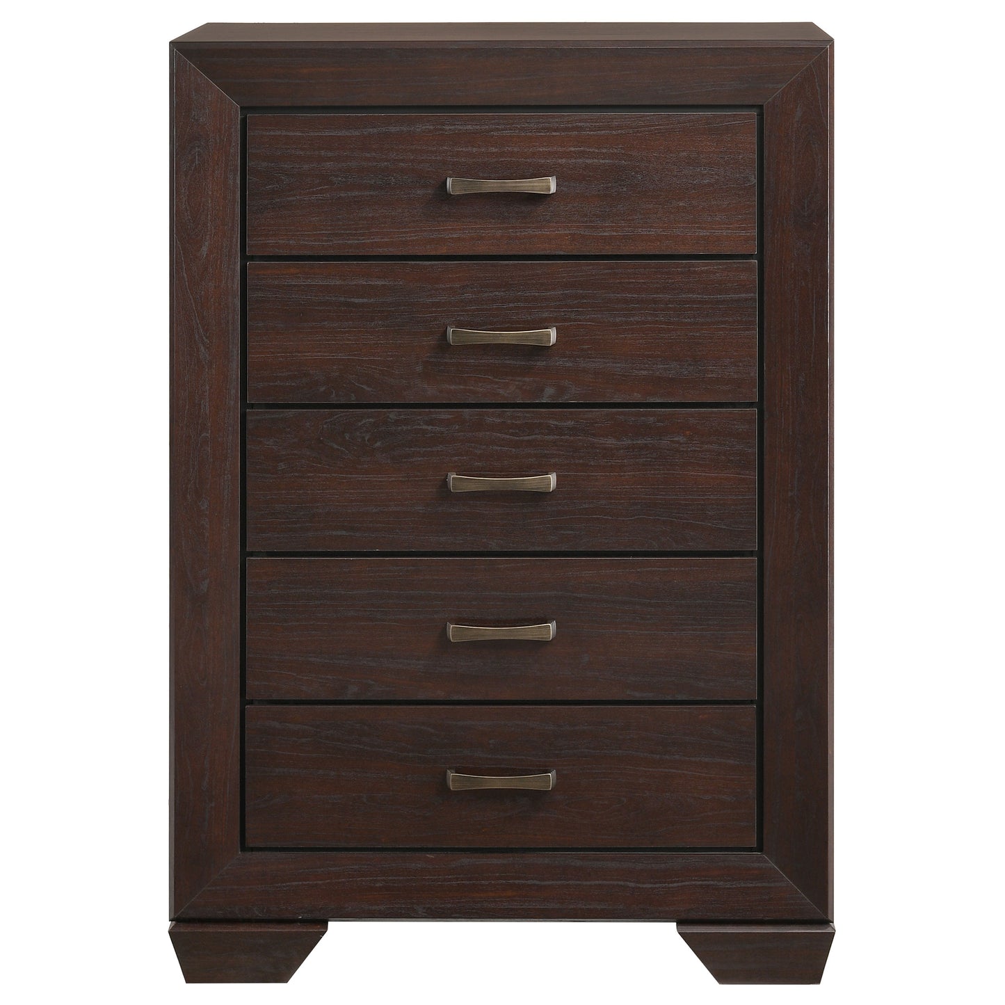Dark Brown 5-Drawer Dresser - Bedroom Storage