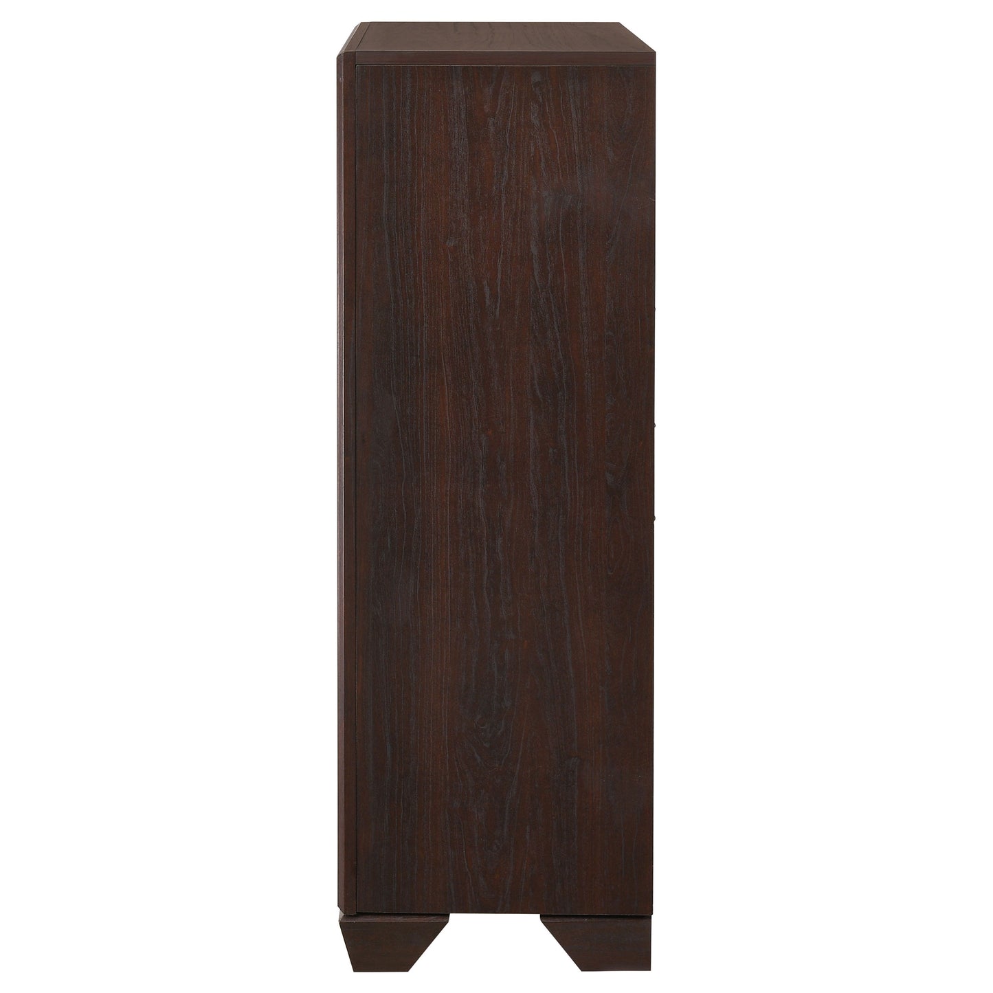 Dark Brown 5-Drawer Dresser - Bedroom Storage