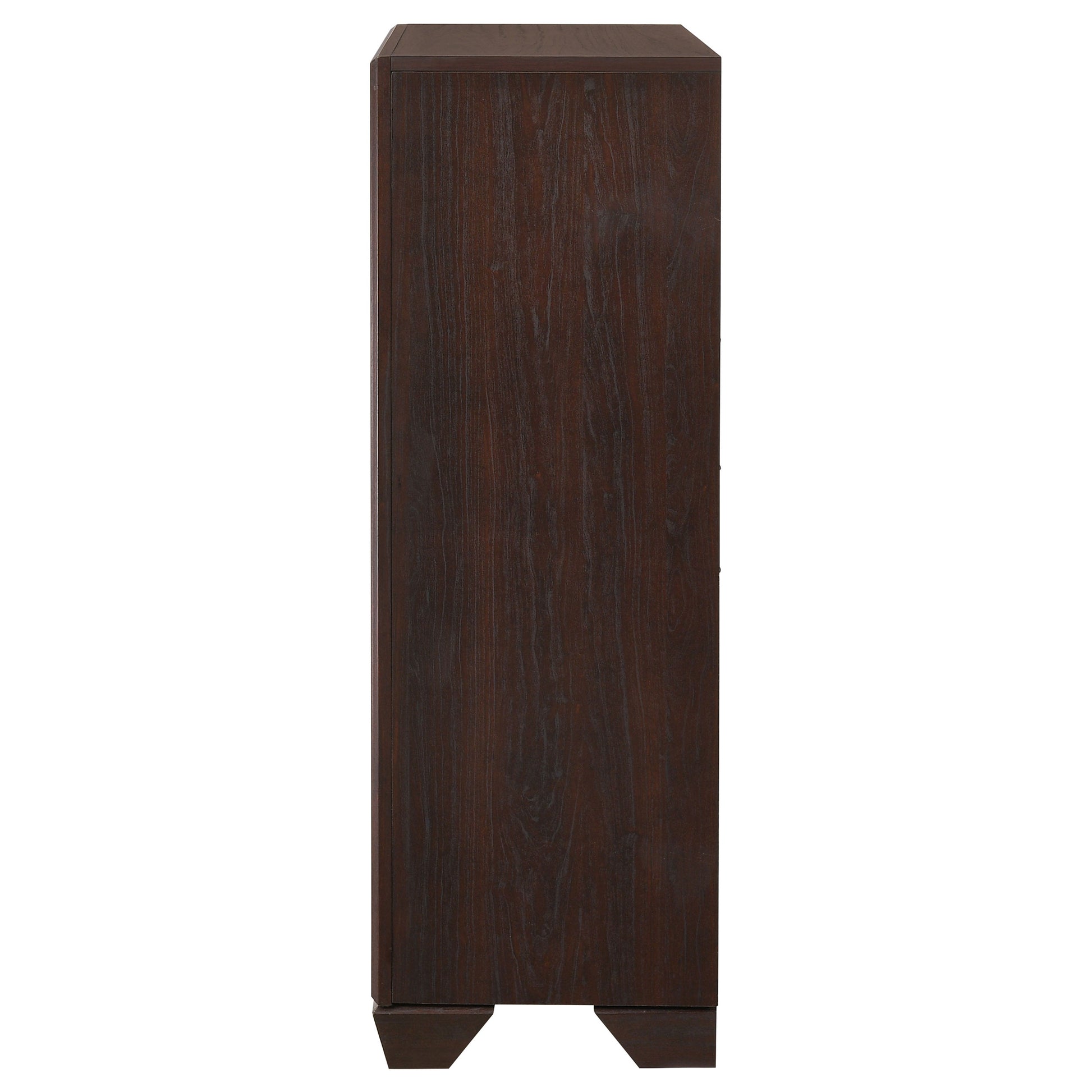 Dark Brown 5-Drawer Dresser - Bedroom Storage