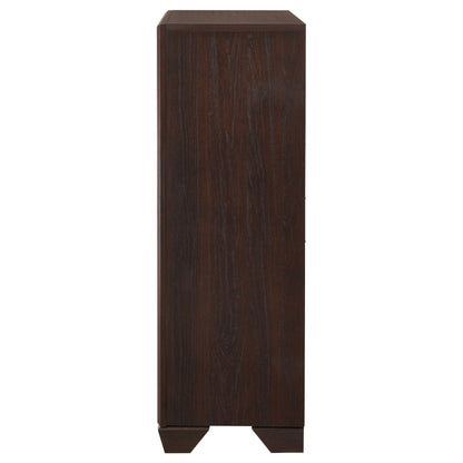 Dark Brown 5-Drawer Dresser - Bedroom Storage
