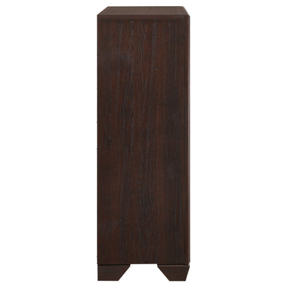 Dark Brown 5-Drawer Dresser - Bedroom Storage