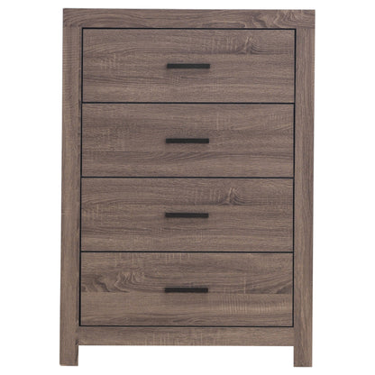 Oak 4-Drawer Dresser - Bedroom Storage