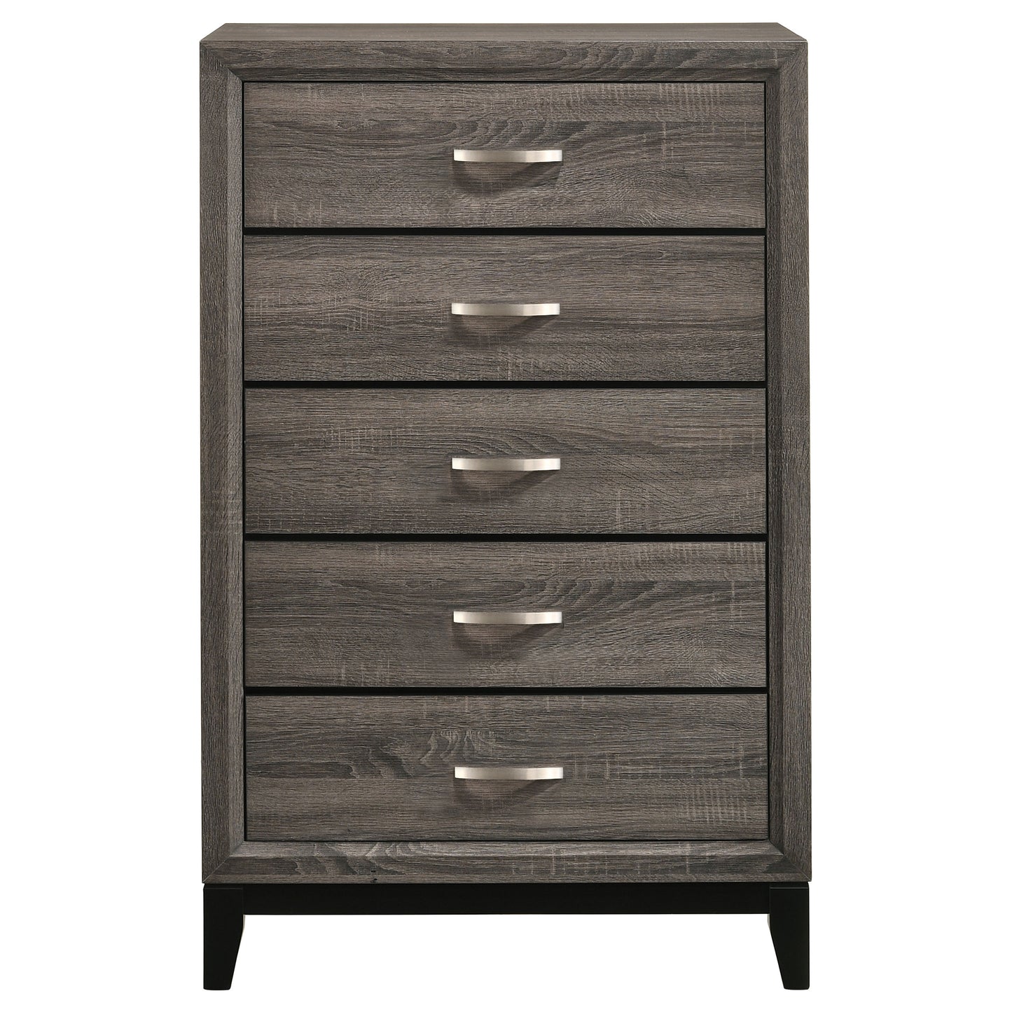 Gregory Grey Oak 5-Drawer Chest - Stylish Bedroom Storage