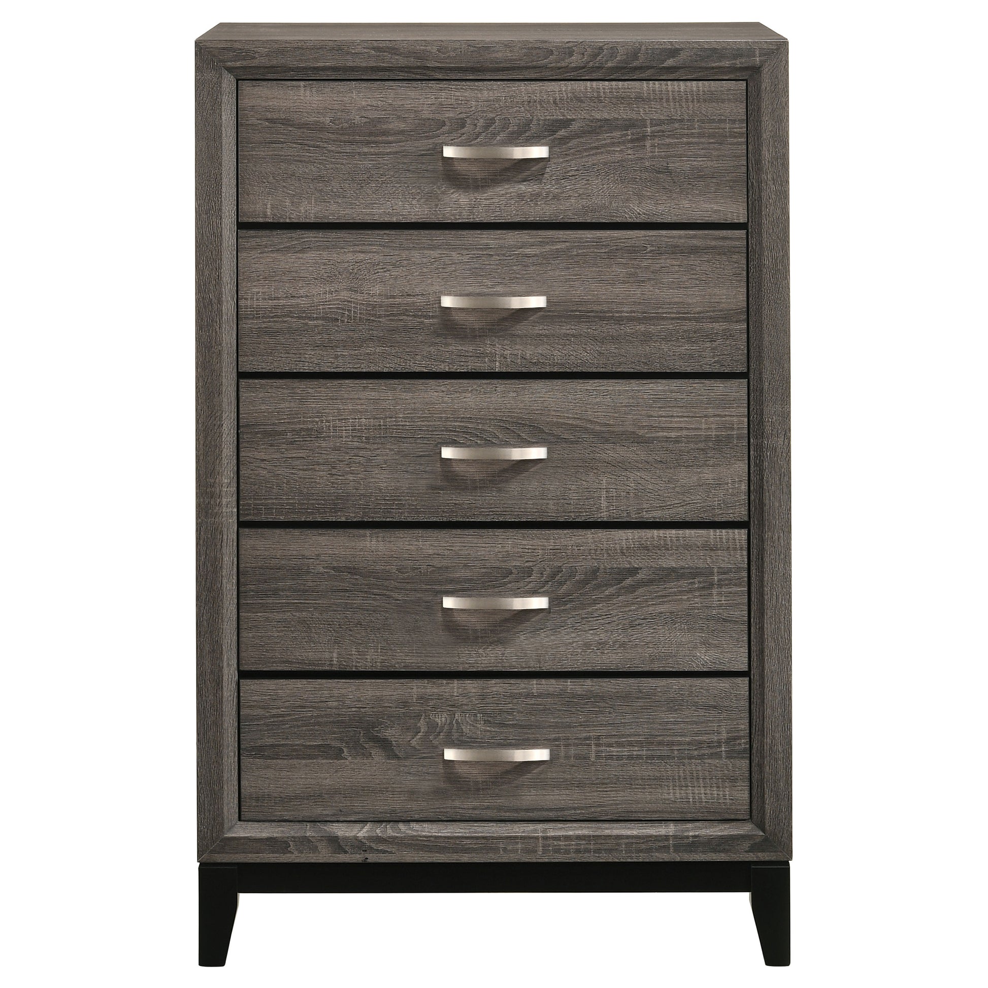 Gregory Grey Oak 5-Drawer Chest - Stylish Bedroom Storage