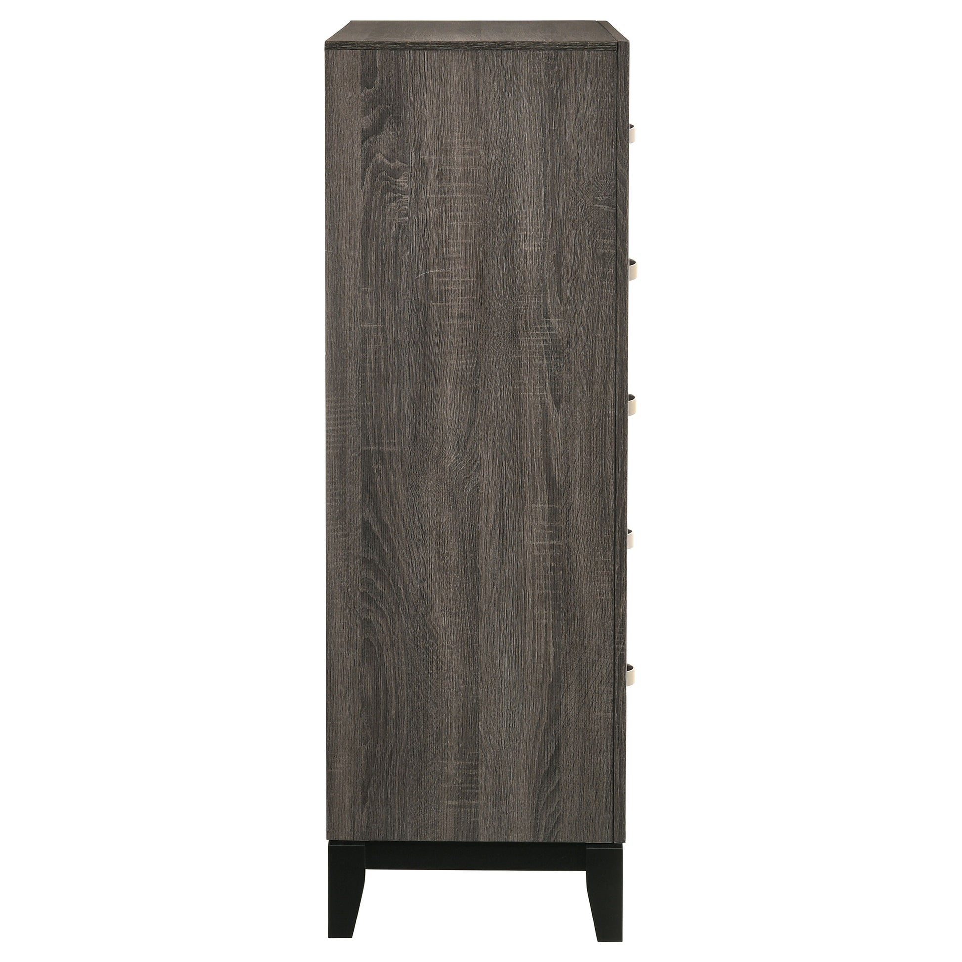 Gregory Grey Oak 5-Drawer Chest - Stylish Bedroom Storage