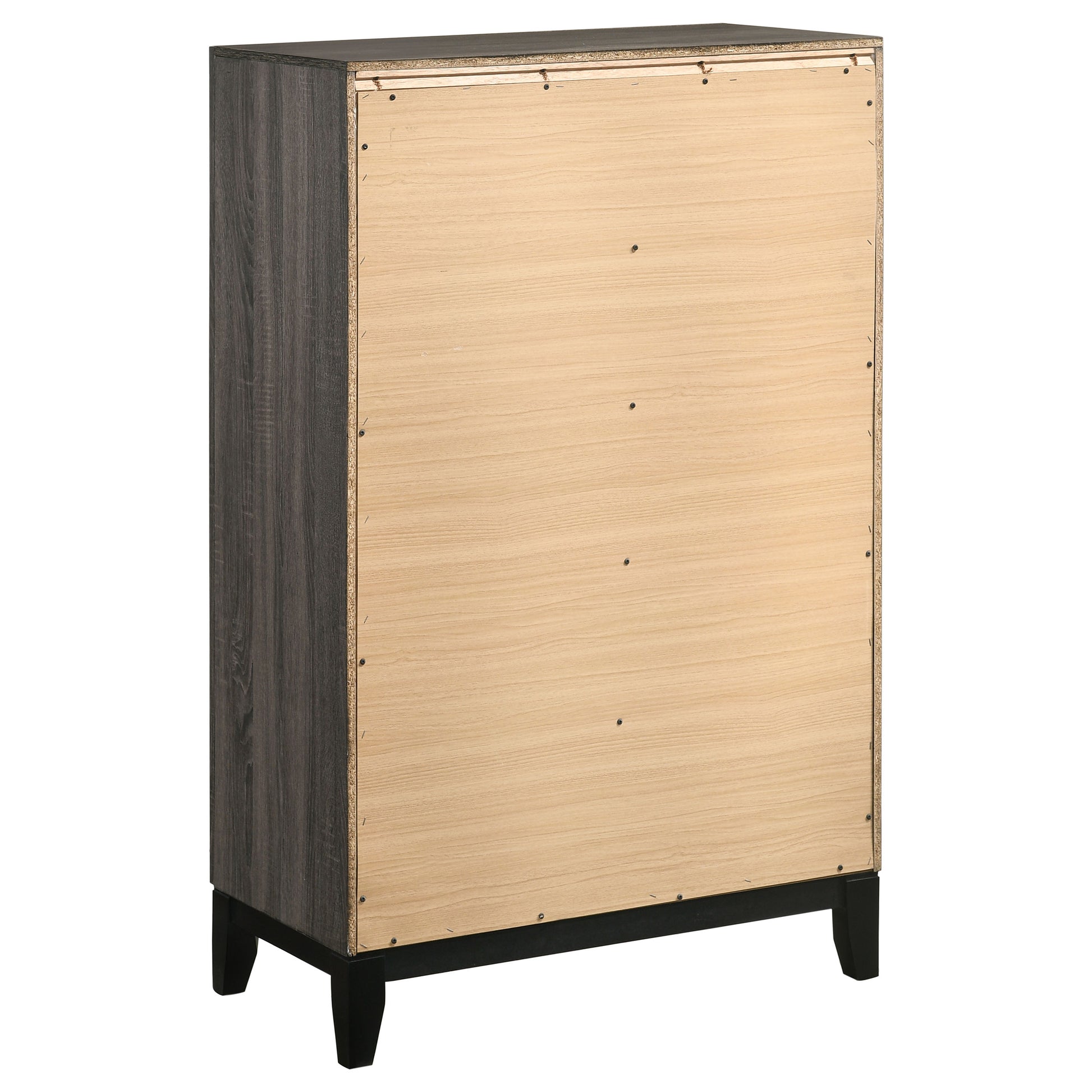 Gregory Grey Oak 5-Drawer Chest - Stylish Bedroom Storage
