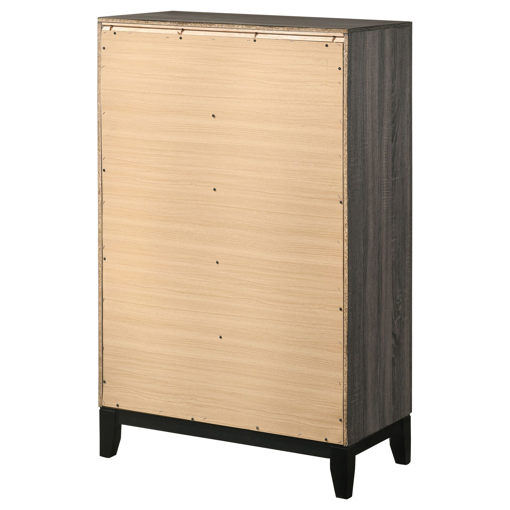 Gregory Grey Oak 5-Drawer Chest - Stylish Bedroom Storage