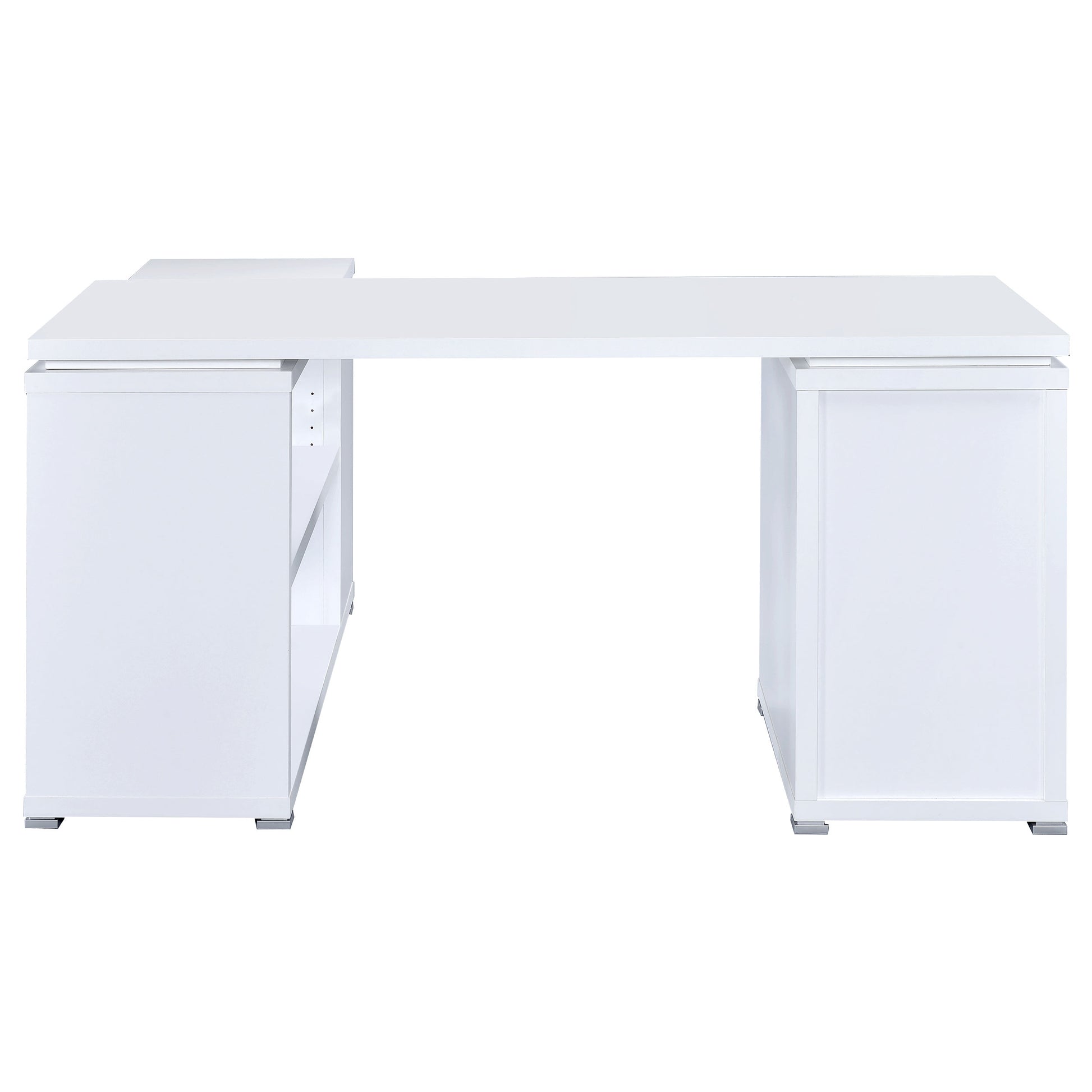 Tona White Driftwood 3-Drawer L-Shape Computer Desk - Home Office Storage