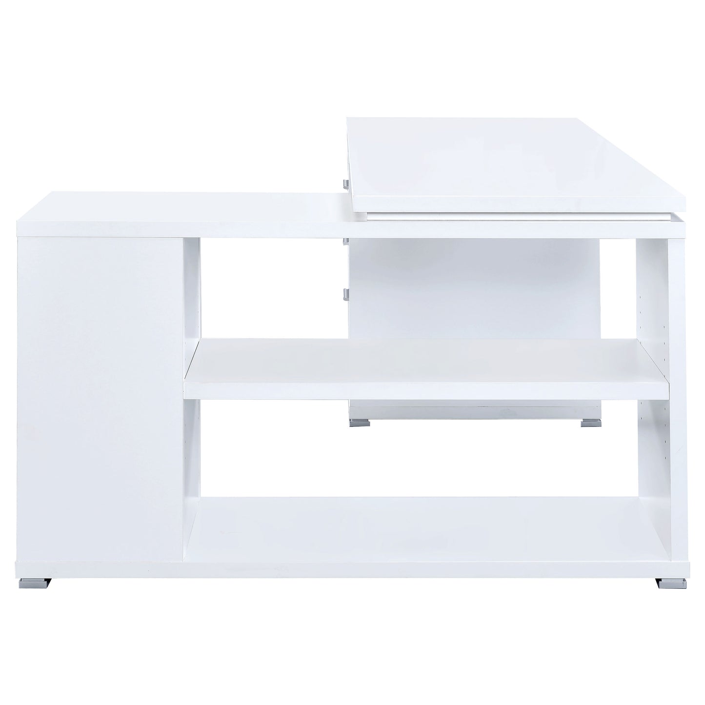 Tona White Driftwood 3-Drawer L-Shape Computer Desk - Home Office Storage