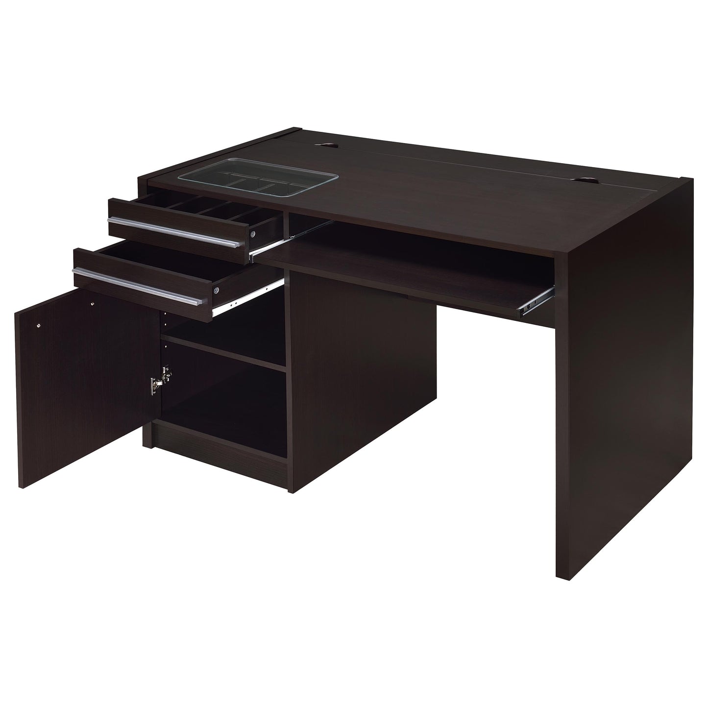 Cappuccino 2-Drawer Computer Desk - Office Desk
