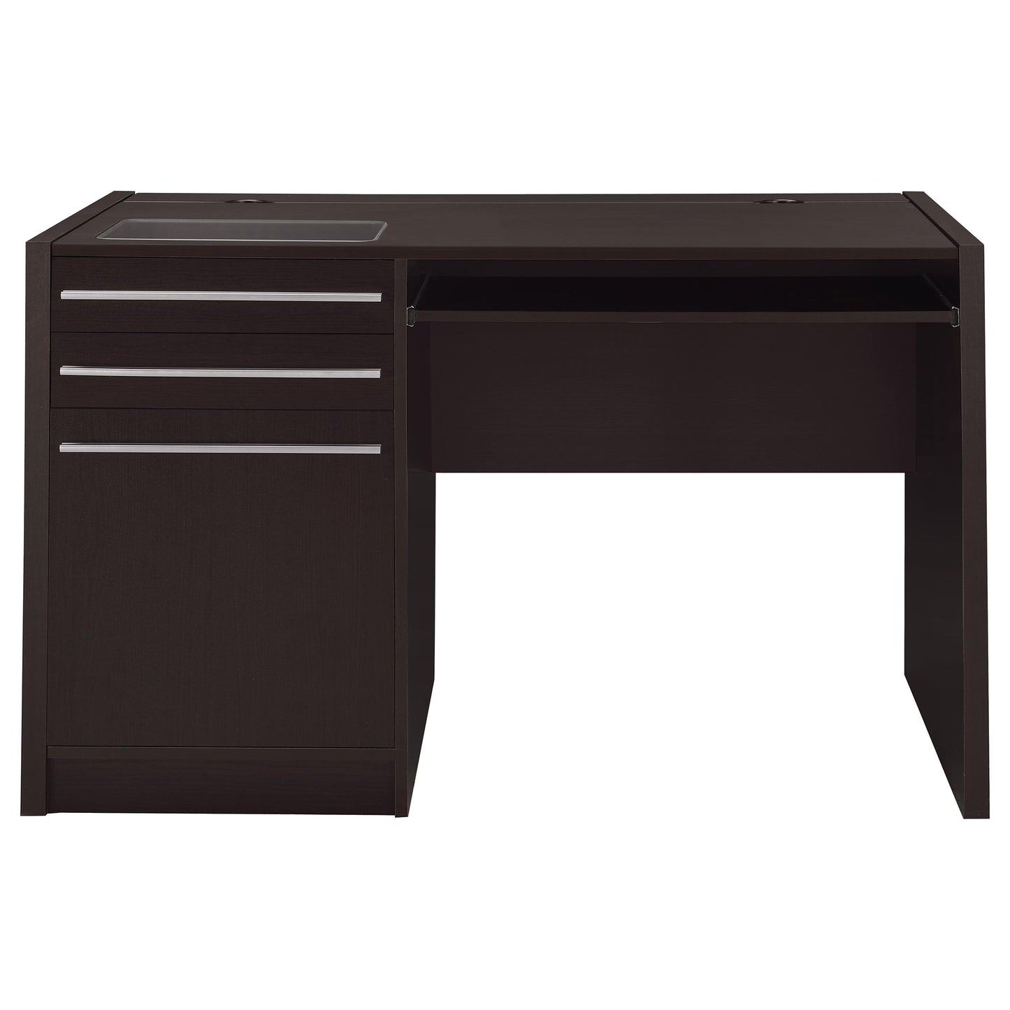 Cappuccino 2-Drawer Computer Desk - Office Desk