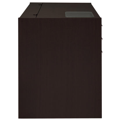 Cappuccino 2-Drawer Computer Desk - Office Desk