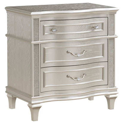 Evangeline Oak 3-Drawer Nightstand - Solid Wood Storage
