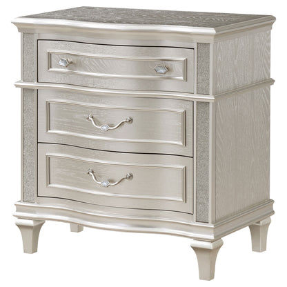 Evangeline Oak 3-Drawer Nightstand - Solid Wood Storage