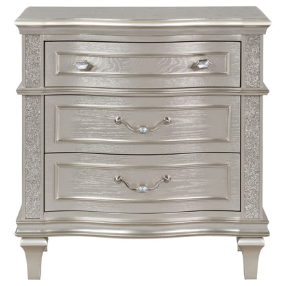 Evangeline Oak 3-Drawer Nightstand - Solid Wood Storage