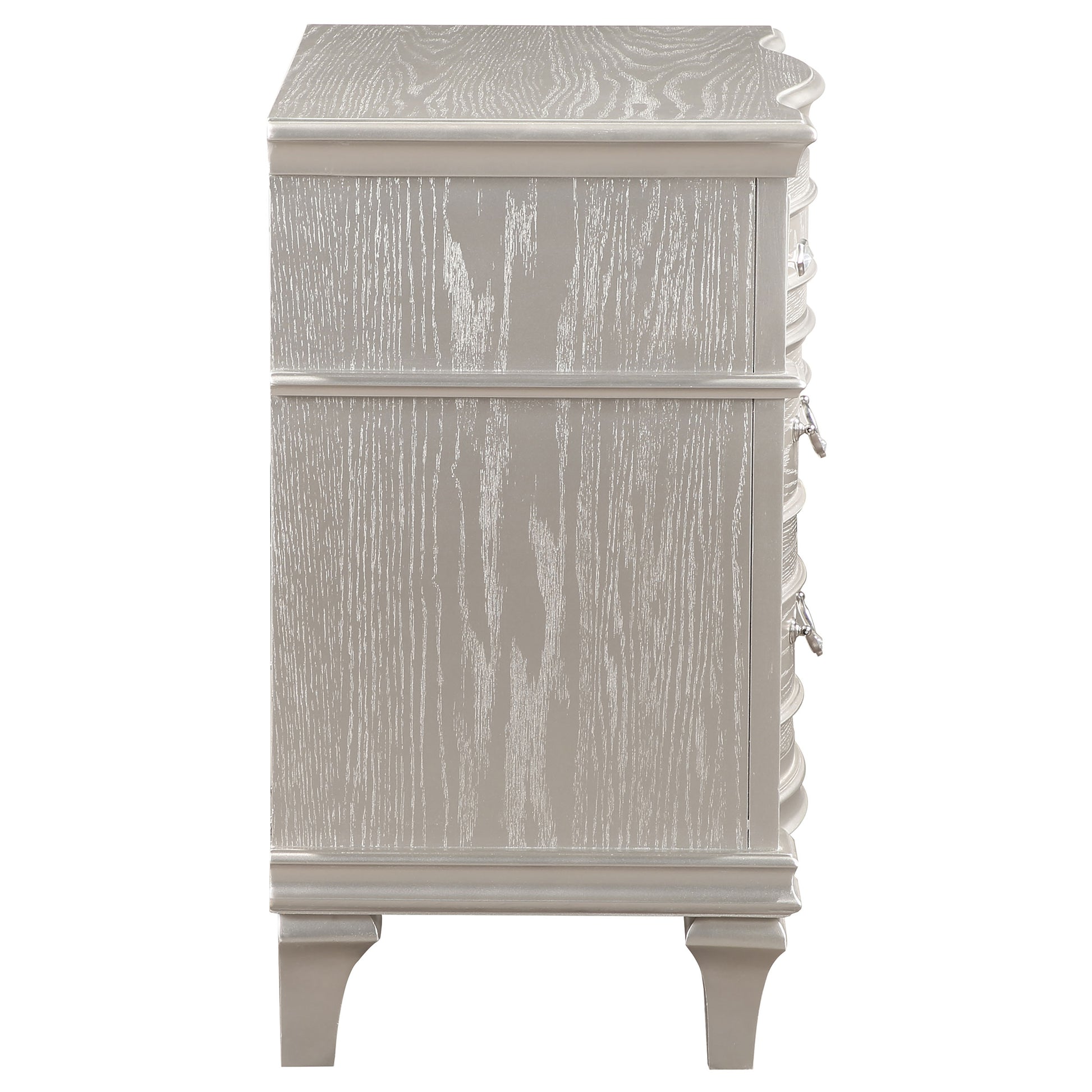 Evangeline Oak 3-Drawer Nightstand - Solid Wood Storage