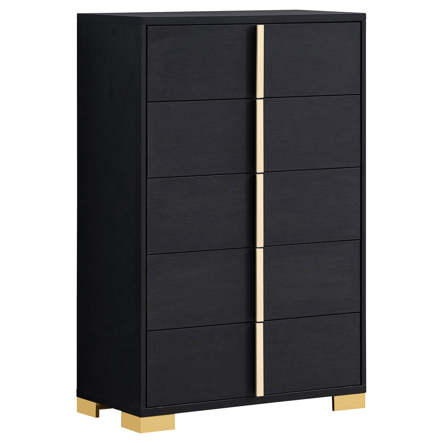 Medici Black 5-Drawer Chest - Modern Bedroom Storage