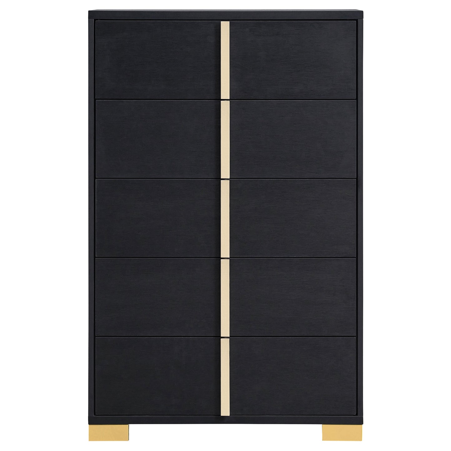 Medici Black 5-Drawer Chest - Modern Bedroom Storage