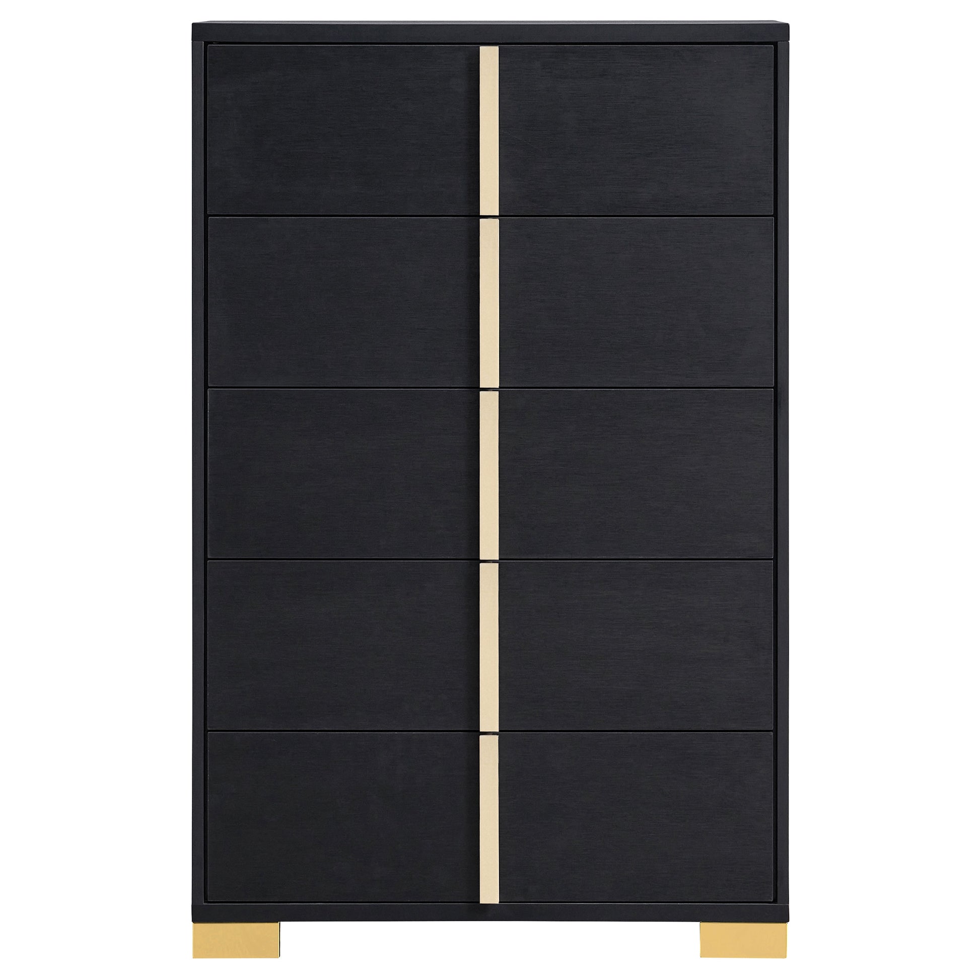 Medici Black 5-Drawer Chest - Modern Bedroom Storage