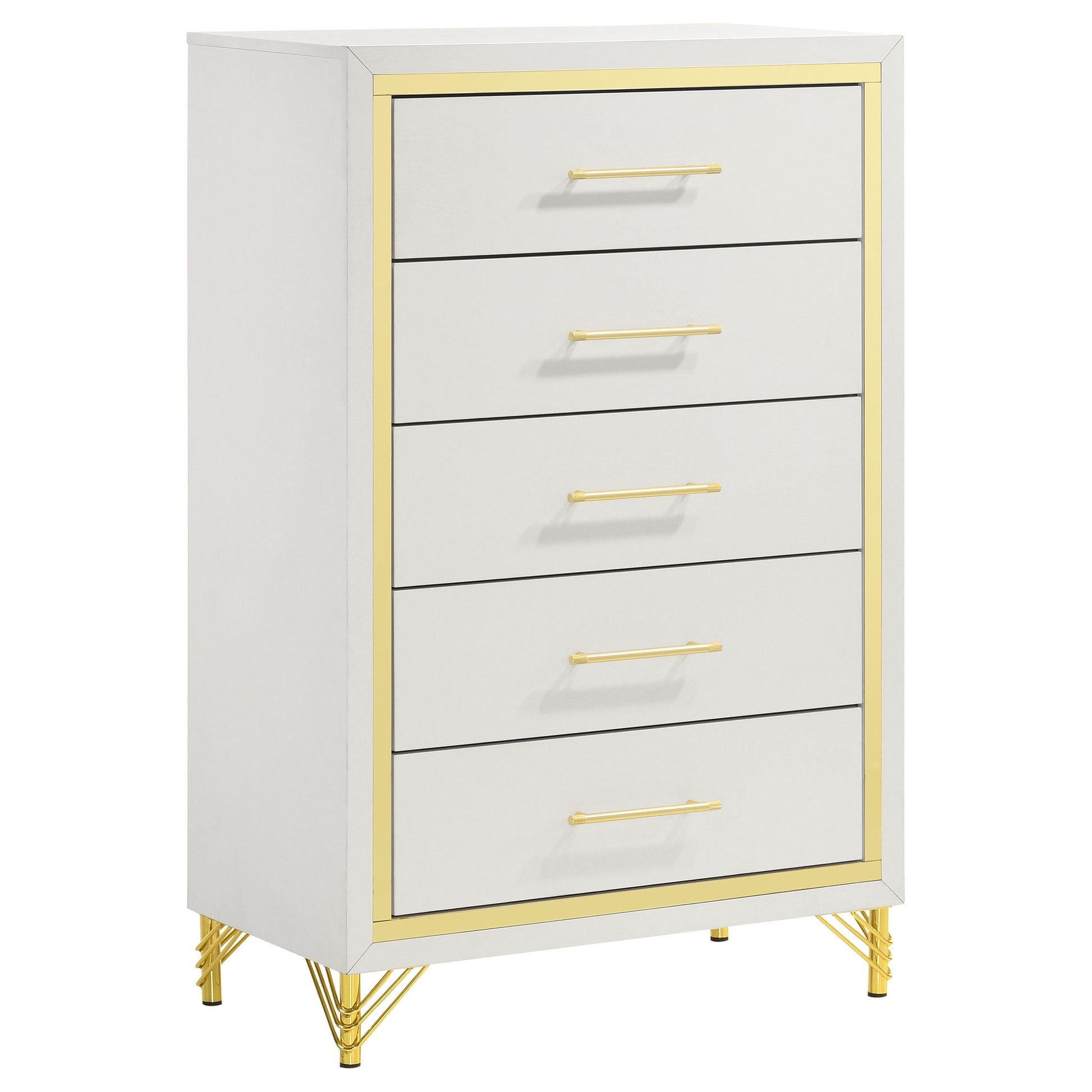 Chesney White 5-Drawer Chest - Classic Bedroom Storage