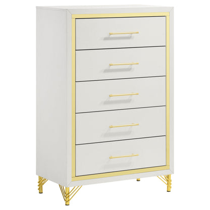 Chesney White 5-Drawer Chest - Classic Bedroom Storage