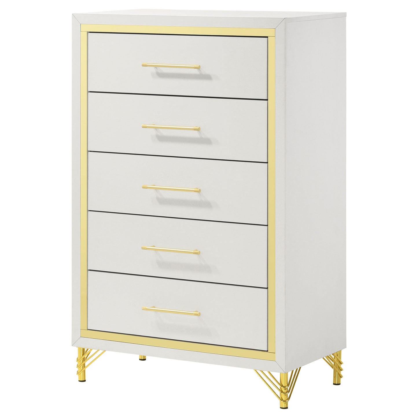 Chesney White 5-Drawer Chest - Classic Bedroom Storage