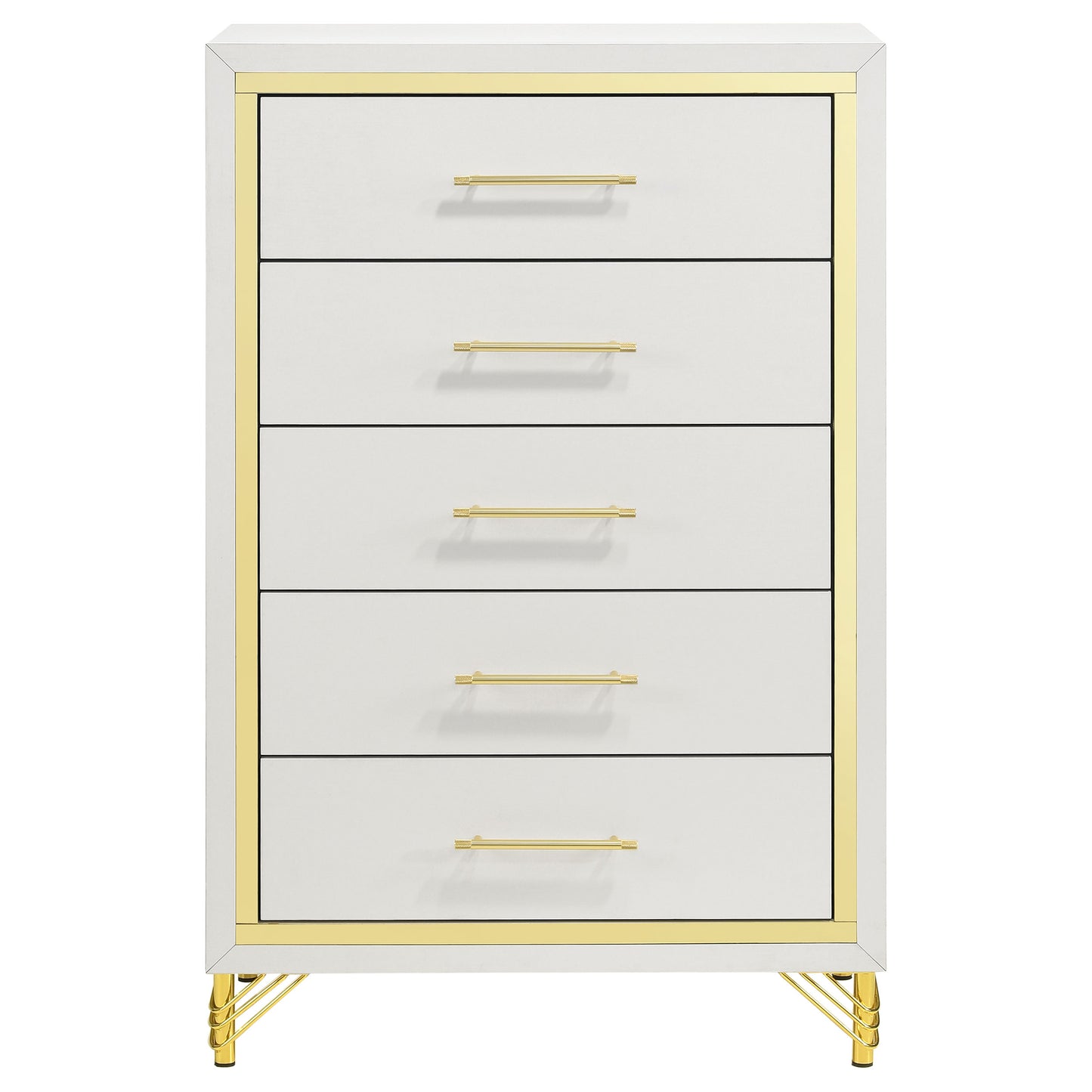 Chesney White 5-Drawer Chest - Classic Bedroom Storage