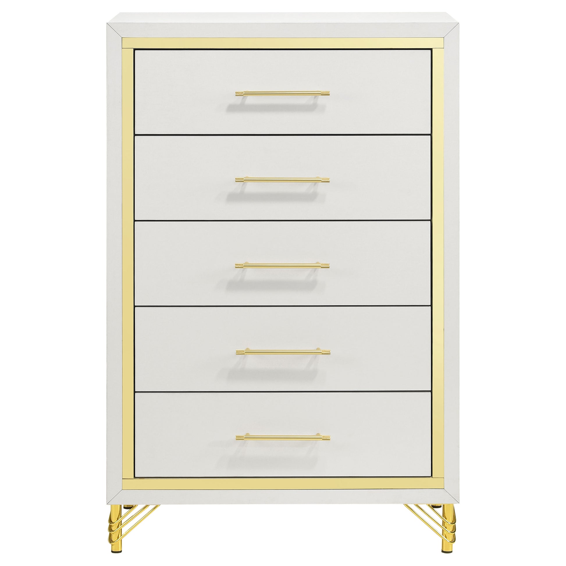 Chesney White 5-Drawer Chest - Classic Bedroom Storage