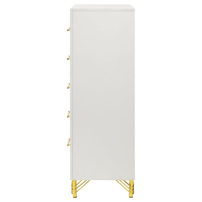Chesney White 5-Drawer Chest - Classic Bedroom Storage