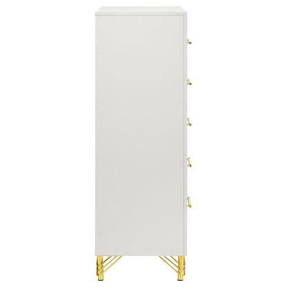 Chesney White 5-Drawer Chest - Classic Bedroom Storage