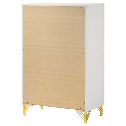 Chesney White 5-Drawer Chest - Classic Bedroom Storage