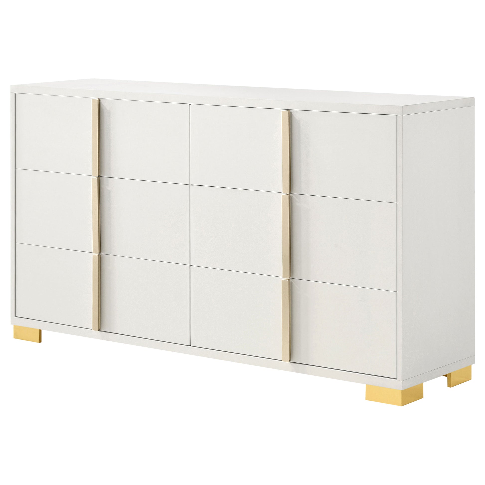 White 6-Drawer Dresser - Contemporary Bedroom Storage