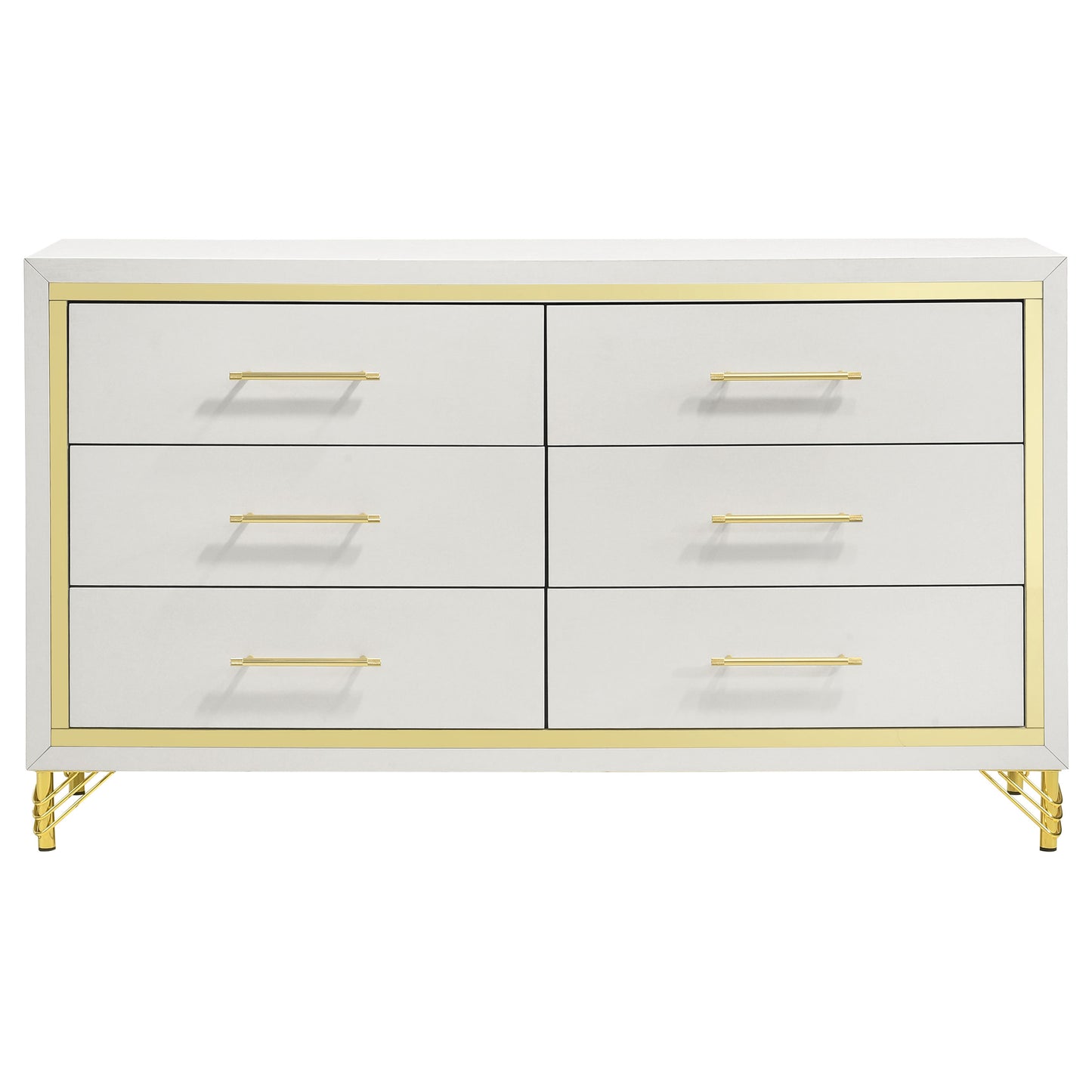Chesney White 6-Drawer Bedroom Dresser - Classic Storage