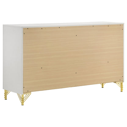 Chesney White 6-Drawer Bedroom Dresser - Classic Storage