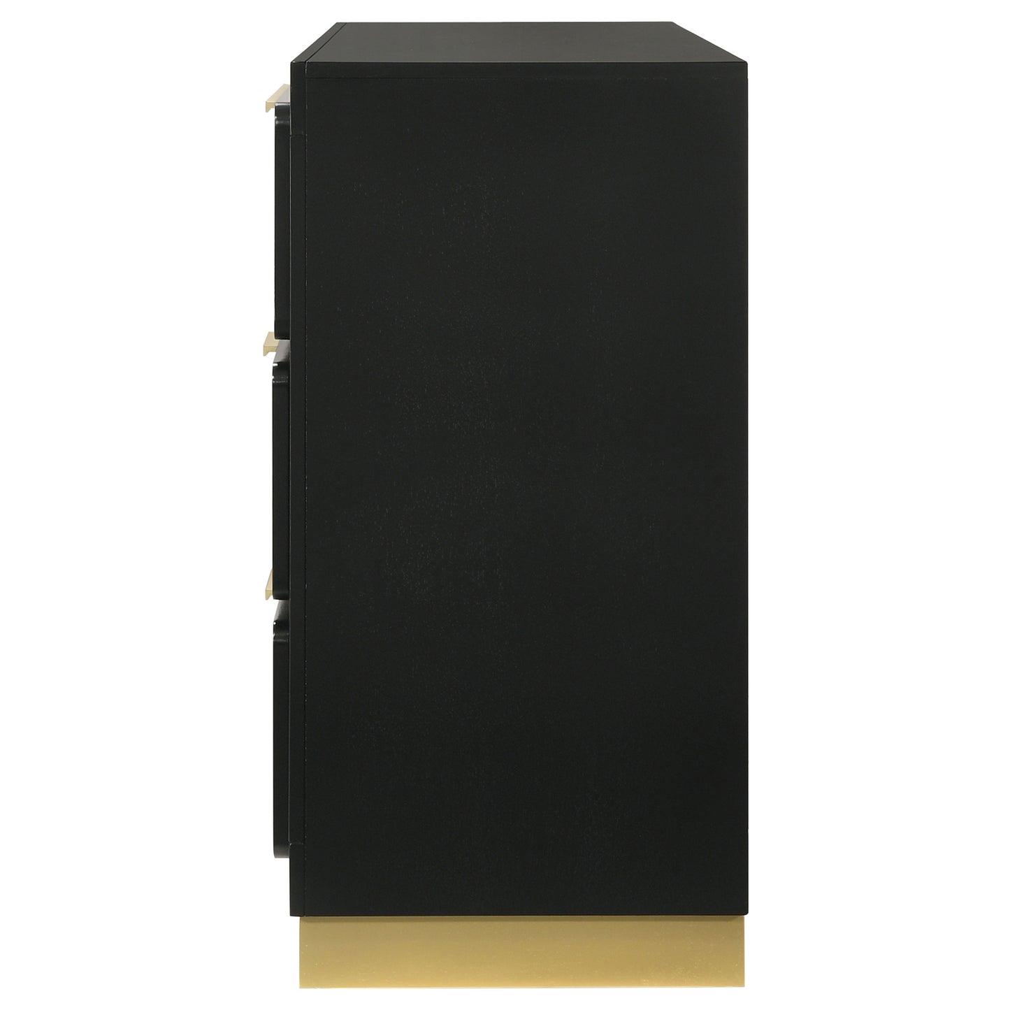 Sophia Black 6-Drawer Dresser - Modern Bedroom Storage