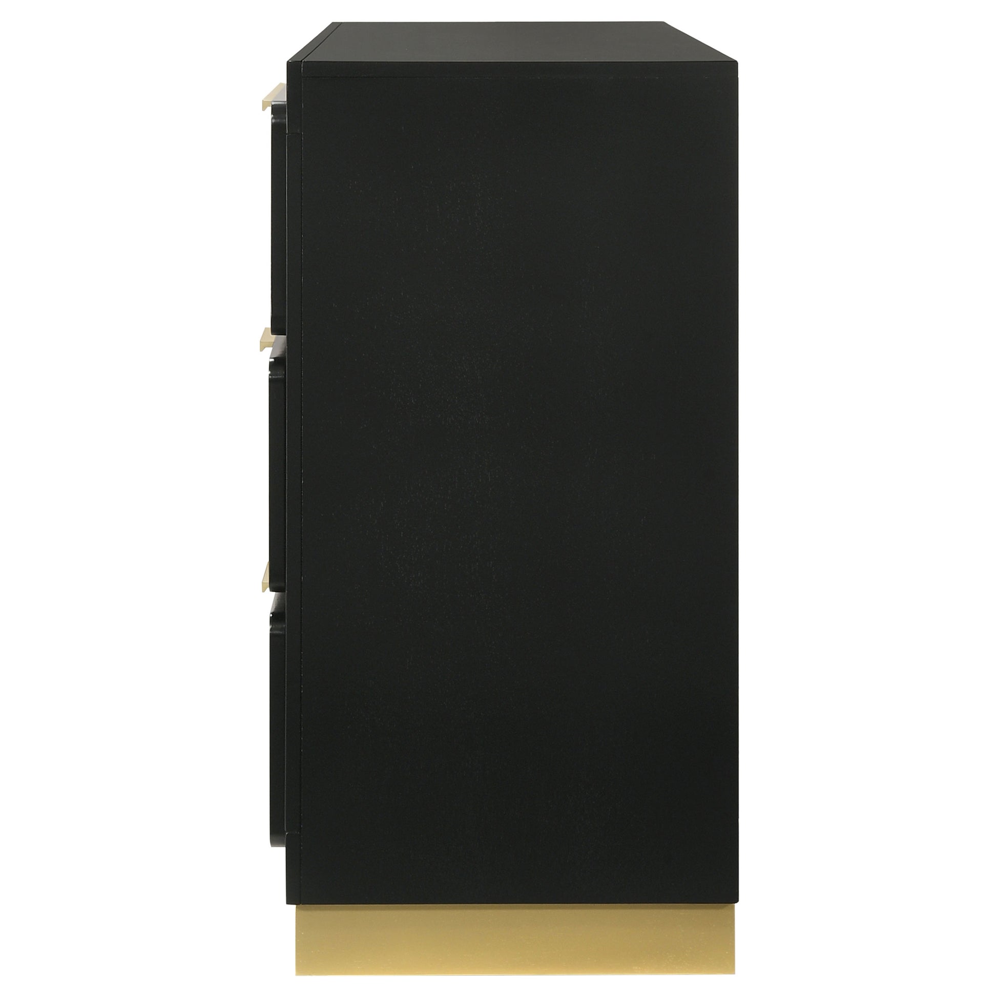 Sophia Black 6-Drawer Dresser - Modern Bedroom Storage
